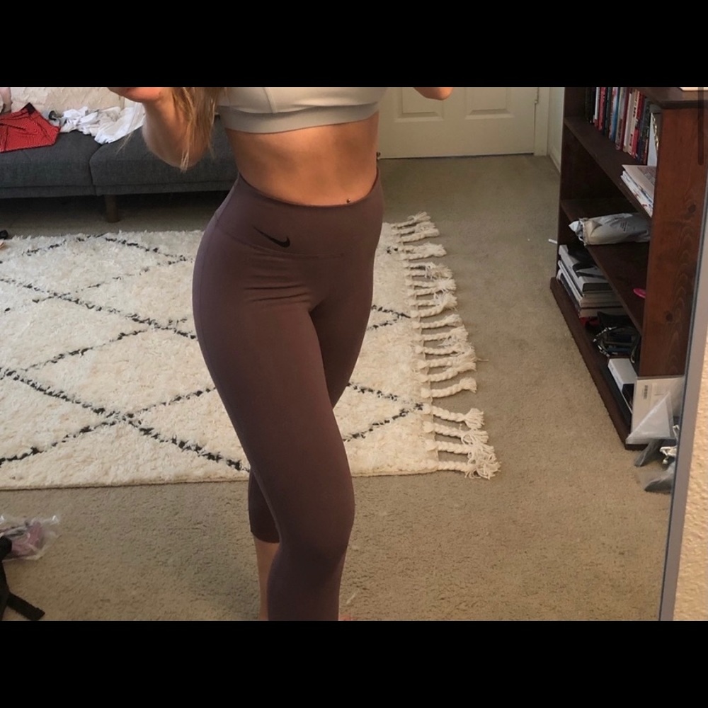 Nike cropped leggings - purple Drifit